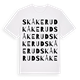 White t-shirt med Skåkerud ordlek t-shirt