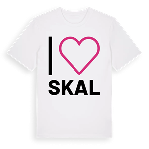 Jag älskar Skal t-shirt stort tryck – ekologisk bomull t-shirt från Pinshirt