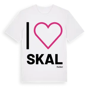 Jag älskar Skal t-shirt stort tryck – ekologisk bomull t-shirt från Pinshirt