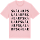Pink Cotton t-shirt med Skålarp ordlek t-shirt