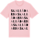 Pink Cotton t-shirt med Skalbådarna ordlek t-shirt