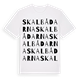 White t-shirt med Skalbådarna ordlek t-shirt