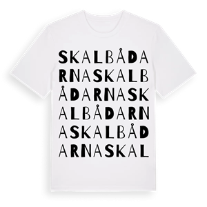 Skalbådarna ordlek t-shirt – ekologisk bomull t-shirt från Pinshirt