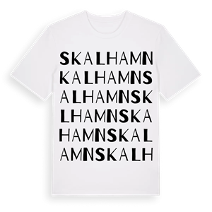 Skalhamn ordlek t-shirt – ekologisk bomull t-shirt från Pinshirt