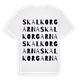 White t-shirt med Skalkorgarna ordlek t-shirt