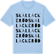 Blue Soul t-shirt med Skallackeröd ordlek t-shirt