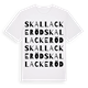 White t-shirt med Skallackeröd ordlek t-shirt