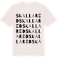 Vintage White t-shirt med Skallared ordlek t-shirt