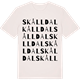 Vintage White t-shirt med Skålldal ordlek t-shirt