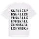 White t-shirt med Skållebyn ordlek t-shirt