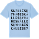 Blue Soul t-shirt med Skällesbyhage ordlek t-shirt