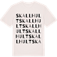 Vintage White t-shirt med Skallhult ordlek t-shirt