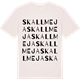 Vintage White t-shirt med Skallmeja ordlek t-shirt