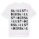 White t-shirt med Skallstaden ordlek t-shirt