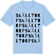 Blue Soul t-shirt med Skälltorp ordlek t-shirt