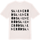 Vintage White t-shirt med Skalmeröd ordlek t-shirt