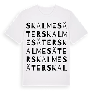 Skalmesäter ordlek t-shirt – ekologisk bomull t-shirt från Pinshirt