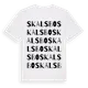 White t-shirt med Skalsbo ordlek t-shirt