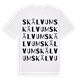 White t-shirt med Skälvum ordlek t-shirt