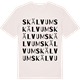Vintage White t-shirt med Skälvum ordlek t-shirt