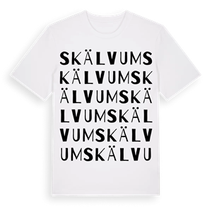 Skälvum ordlek t-shirt – ekologisk bomull t-shirt från Pinshirt