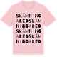 Pink Cotton t-shirt med Skämningared ordlek t-shirt