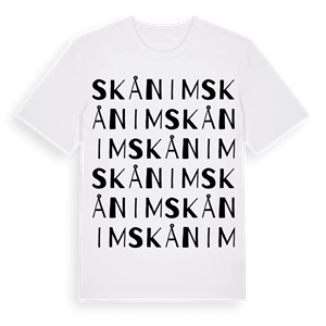 Skånim ordlek t-shirt – ekologisk bomull t-shirt från Pinshirt