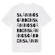White t-shirt med Skåningsgården ordlek t-shirt