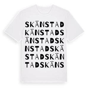 Skänstad ordlek t-shirt – ekologisk bomull t-shirt från Pinshirt