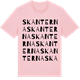 Pink Cotton t-shirt med Skanterna ordlek t-shirt
