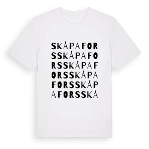 Skåpafors ordlek t-shirt – ekologisk bomull t-shirt från PinShirt