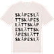 Vintage White t-shirt med Skåpeslätt ordlek t-shirt