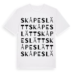 Skåpeslätt ordlek t-shirt – ekologisk bomull t-shirt från Pinshirt