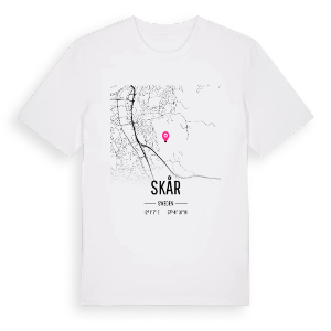 Skår karta t-shirt – ekologisk bomull t-shirt från Pinshirt