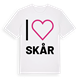 White t-shirt med Jag älskar Skår t-shirt stort tryck