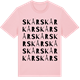 Pink Cotton t-shirt med Skår ordlek t-shirt