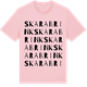Pink Cotton t-shirt med Skarabrink ordlek t-shirt