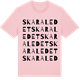 Pink Cotton t-shirt med Skaraledet ordlek t-shirt