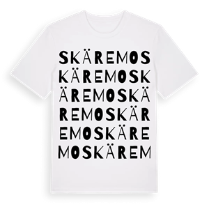 Skäremo ordlek t-shirt – ekologisk bomull t-shirt från Pinshirt