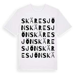 Skäresjön ordlek t-shirt – ekologisk bomull t-shirt från Pinshirt
