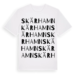 Skärhamn ordlek t-shirt – ekologisk bomull t-shirt från PinShirt