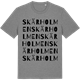 Mid Heather Gray t-shirt med Skärholmen ordlek t-shirt