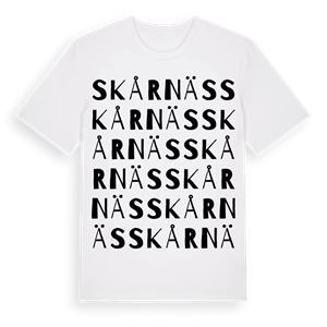 Skårnäs ordlek t-shirt – ekologisk bomull t-shirt från PinShirt