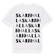 White t-shirt med Skarnhalla ordlek t-shirt