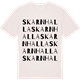 Vintage White t-shirt med Skarnhalla ordlek t-shirt