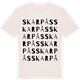 Vintage White t-shirt med Skarpås ordlek t-shirt