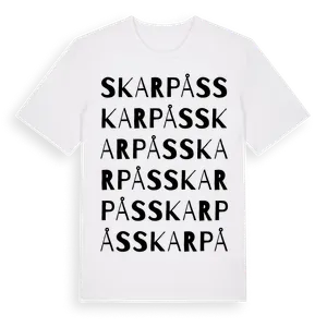 Skarpås ordlek t-shirt – ekologisk bomull t-shirt från Pinshirt