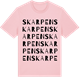 Pink Cotton t-shirt med Skarpen ordlek t-shirt