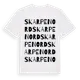 White t-shirt med Skarpenord ordlek t-shirt