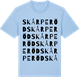 Blue Soul t-shirt med Skårperöd ordlek t-shirt